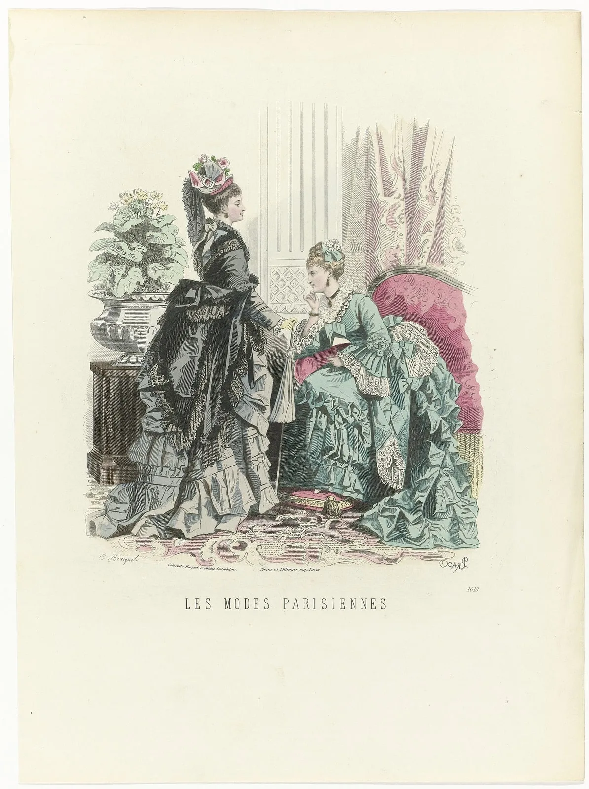 Les Modes Parisiennes, ca. 1871, No. 1613, RP-P-2009-3586