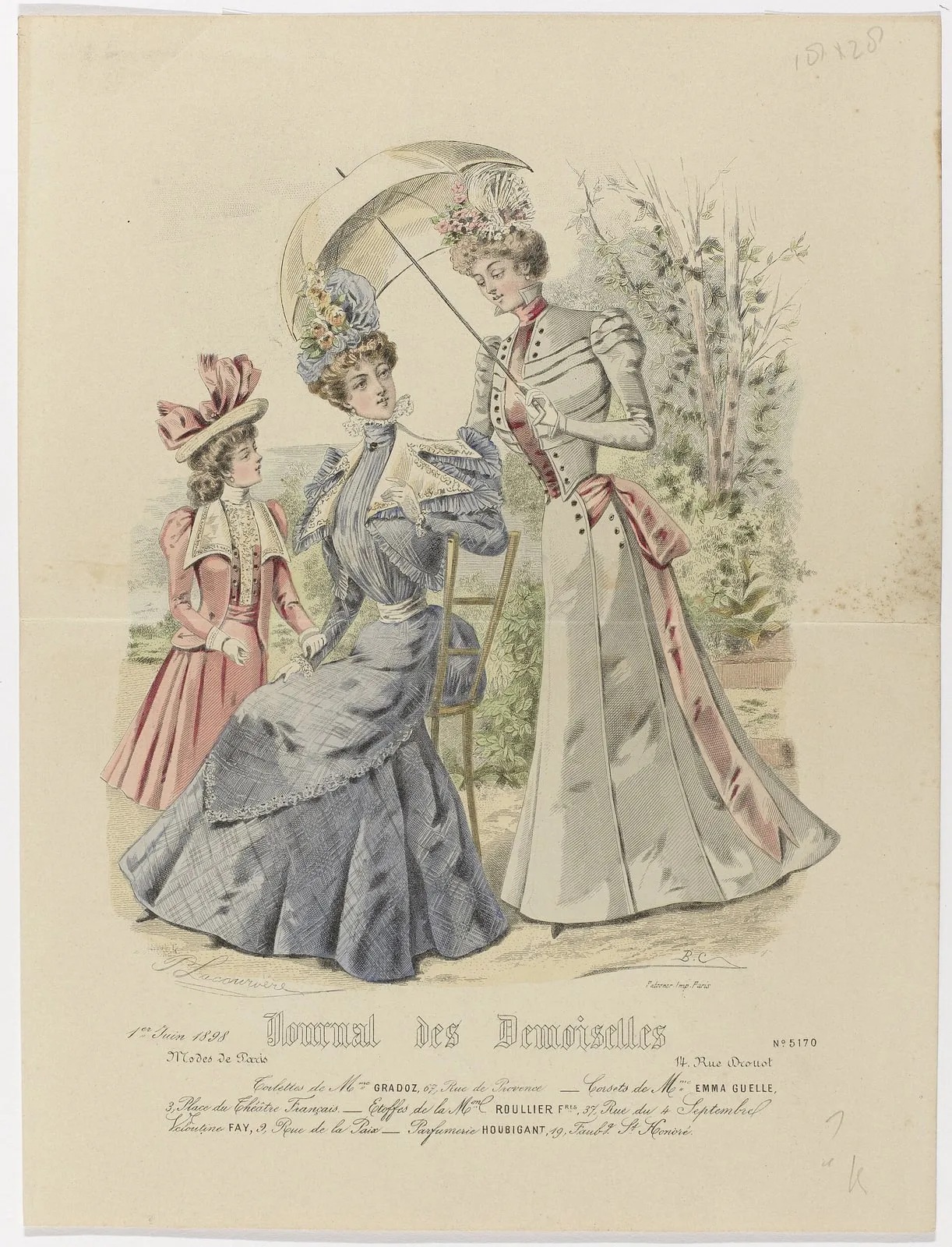 Journal des Demoiselles, 1 Juin 1898, No. 5170 Toilettes de Mme Gradoz, RP-P-2009-3781