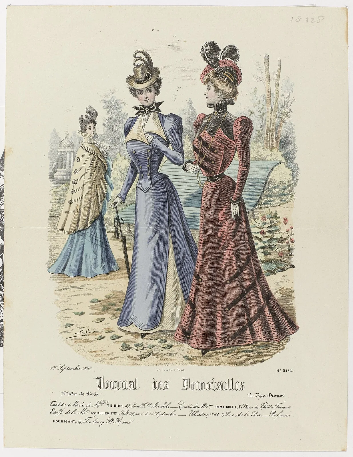 Journal des Demoiselles, 1 Septembre 1898, No. 5176 Toilettes et Modes, RP-P-2009-3782