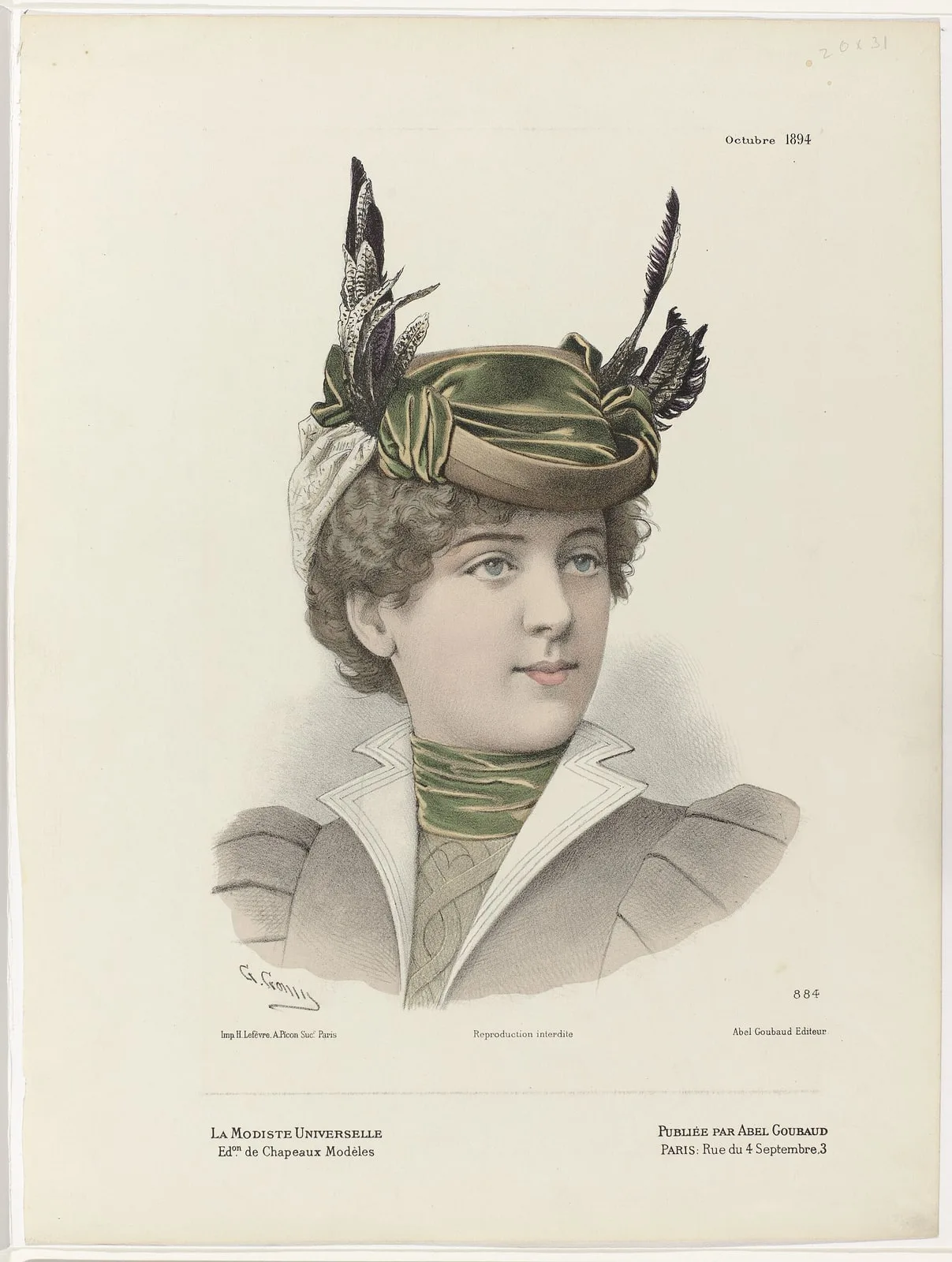 La Modiste Universelle, octobre 1894, No. 884, RP-P-2009-3758