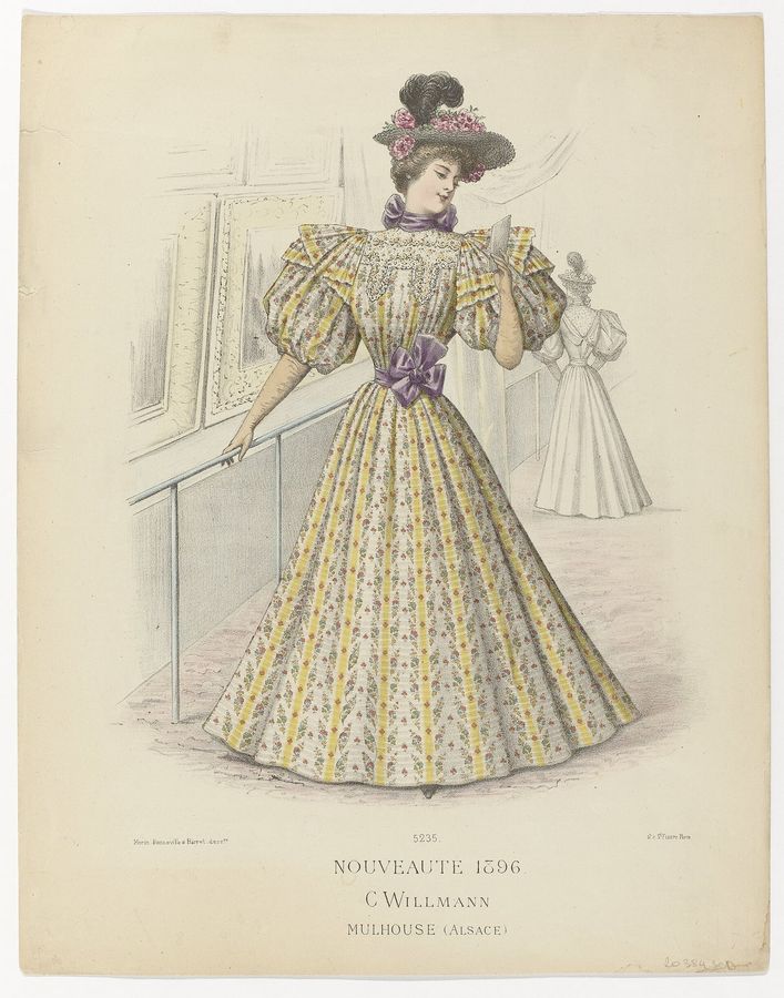 Museumbezoek La Nouveauté, Pl. 5235, 1896 C. Willmann Mulhouse (Alsace), RP-P-2009-3771