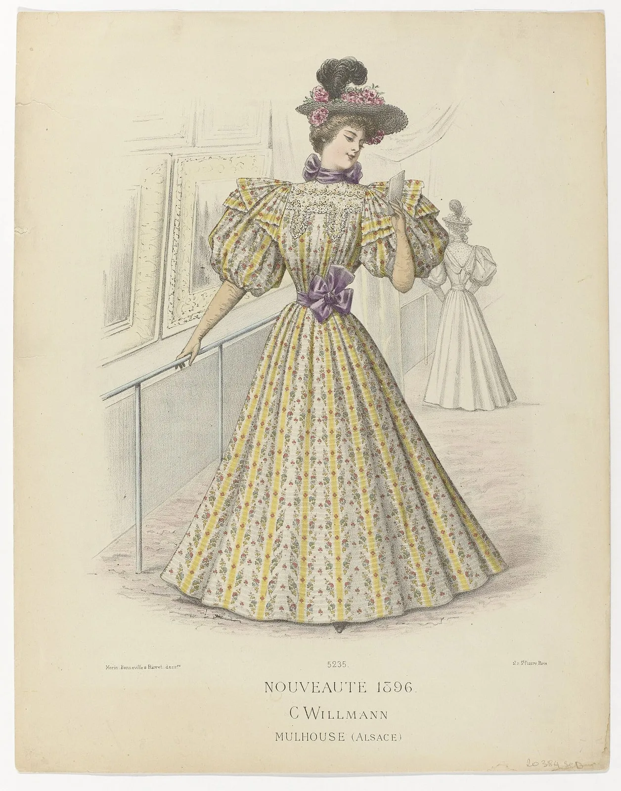 Museumbezoek La Nouveauté, Pl. 5235, 1896 C. Willmann Mulhouse (Alsace), RP-P-2009-3771