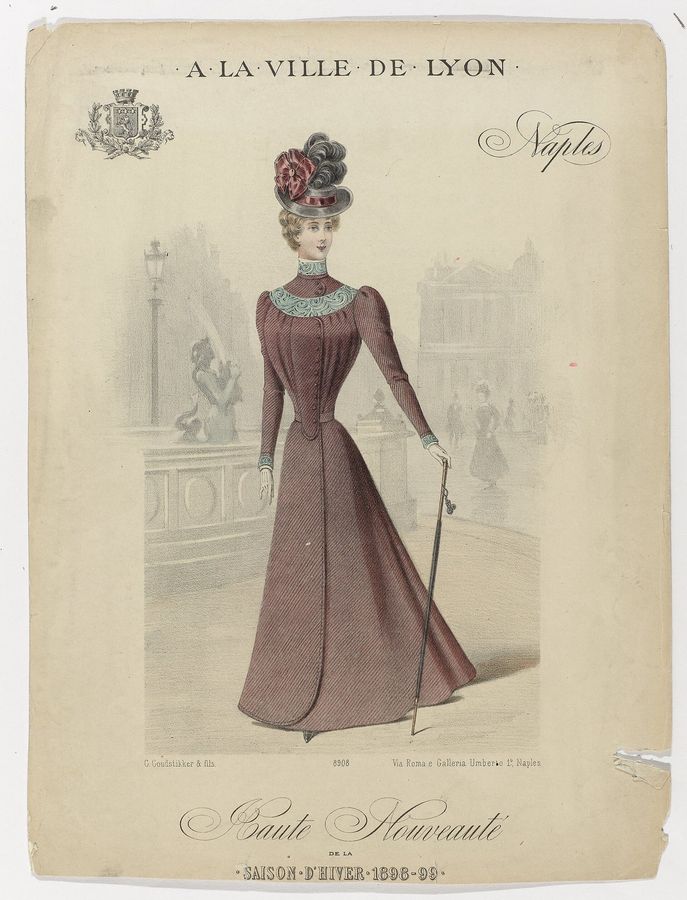 A la ville de Lyon, Naples, 1898-1899, No. 8909 Haute Nouveauté, RP-P-2009-3790