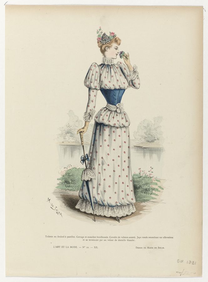 L'Art et la Mode, ca. 1891, No. 22, XII Toilette en foulard, RP-P-2009-3747