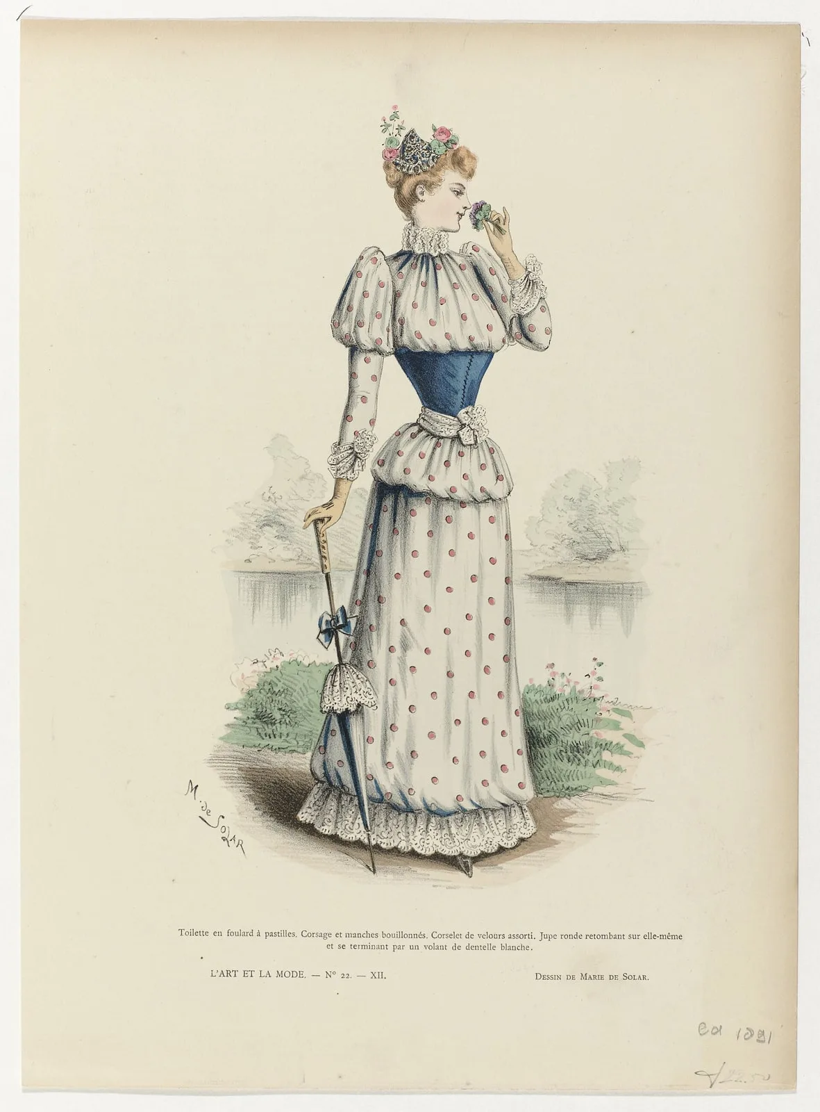 L'Art et la Mode, ca. 1891, No. 22, XII Toilette en foulard, RP-P-2009-3747