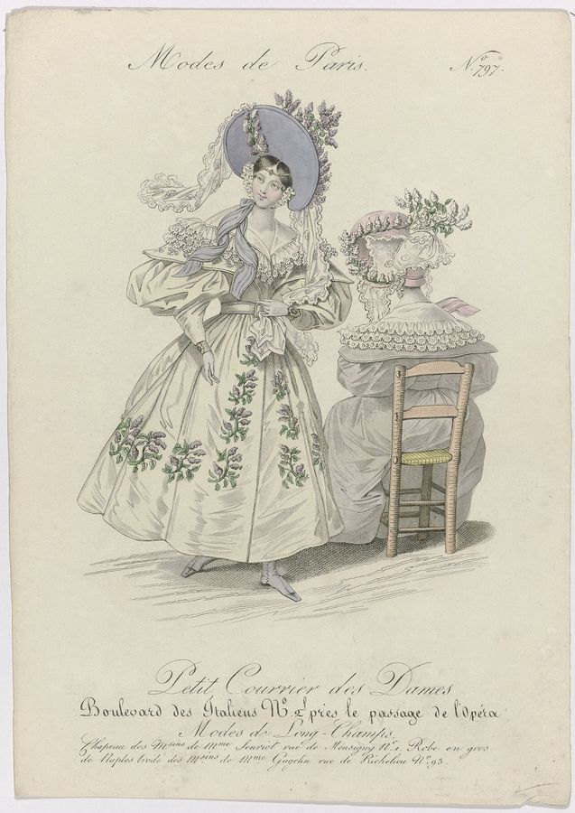 Petit Courrier des Dames, 1831, No. 797 Chapeau des M.sins de Mme Seuriot (..), RP-P-2009-2993
