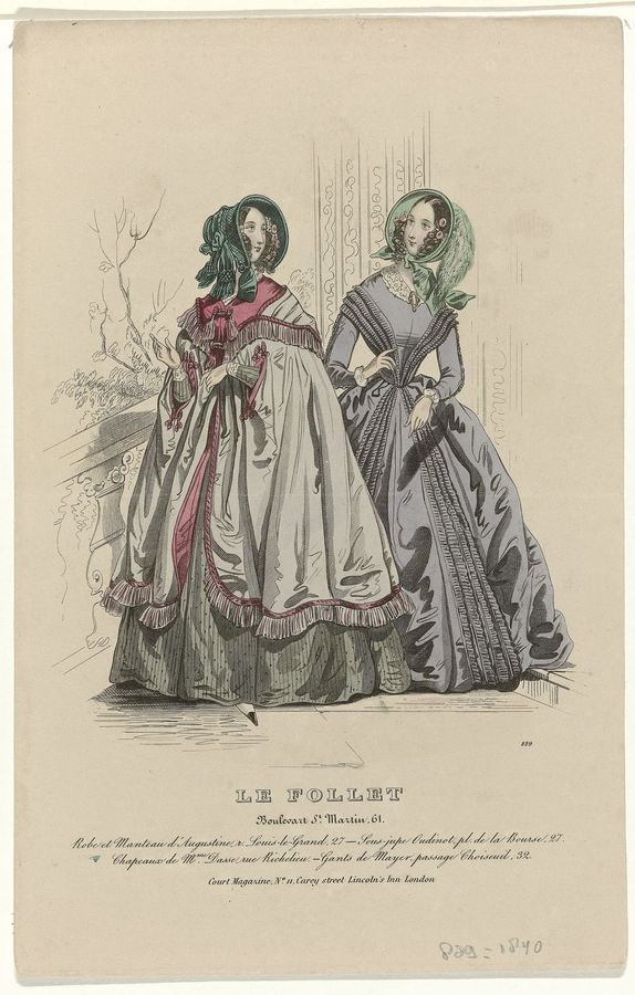 Le Follet, 1840, No. 889 Robe et Manteau d'Augustin (..), RP-P-2009-3192