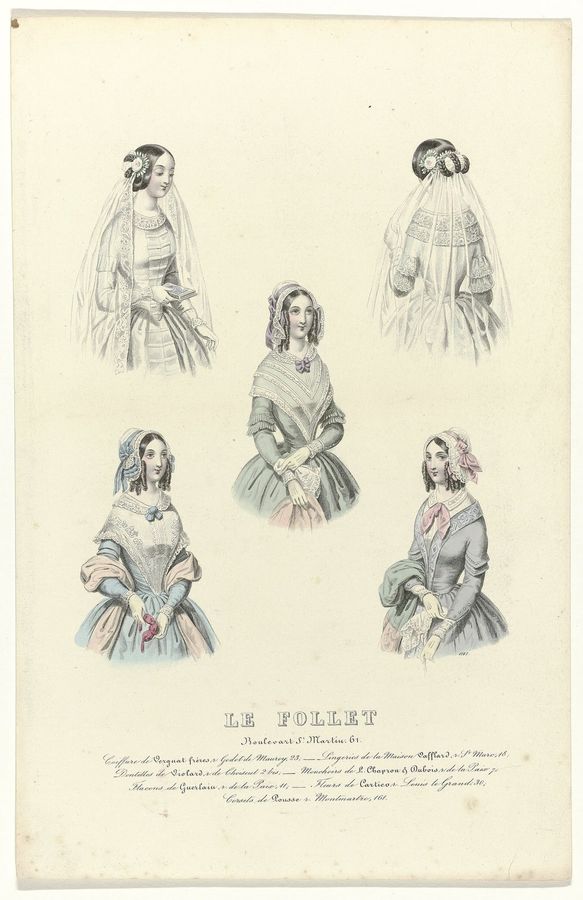 Le Follet, 1841, No. 1287 Coiffure de Verguat (..), RP-P-2009-3202
