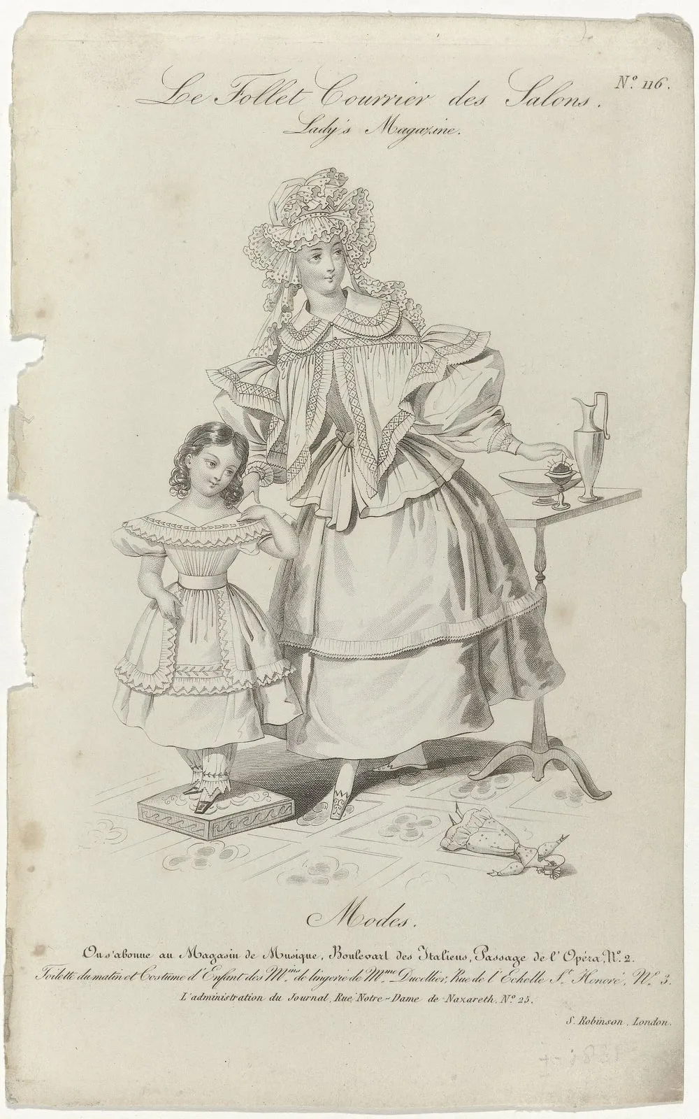 Le Follet Courrier des Salons, Lady's Magazine, 1831, No. 116 Toilette du matin (..), RP-P-2009-3157