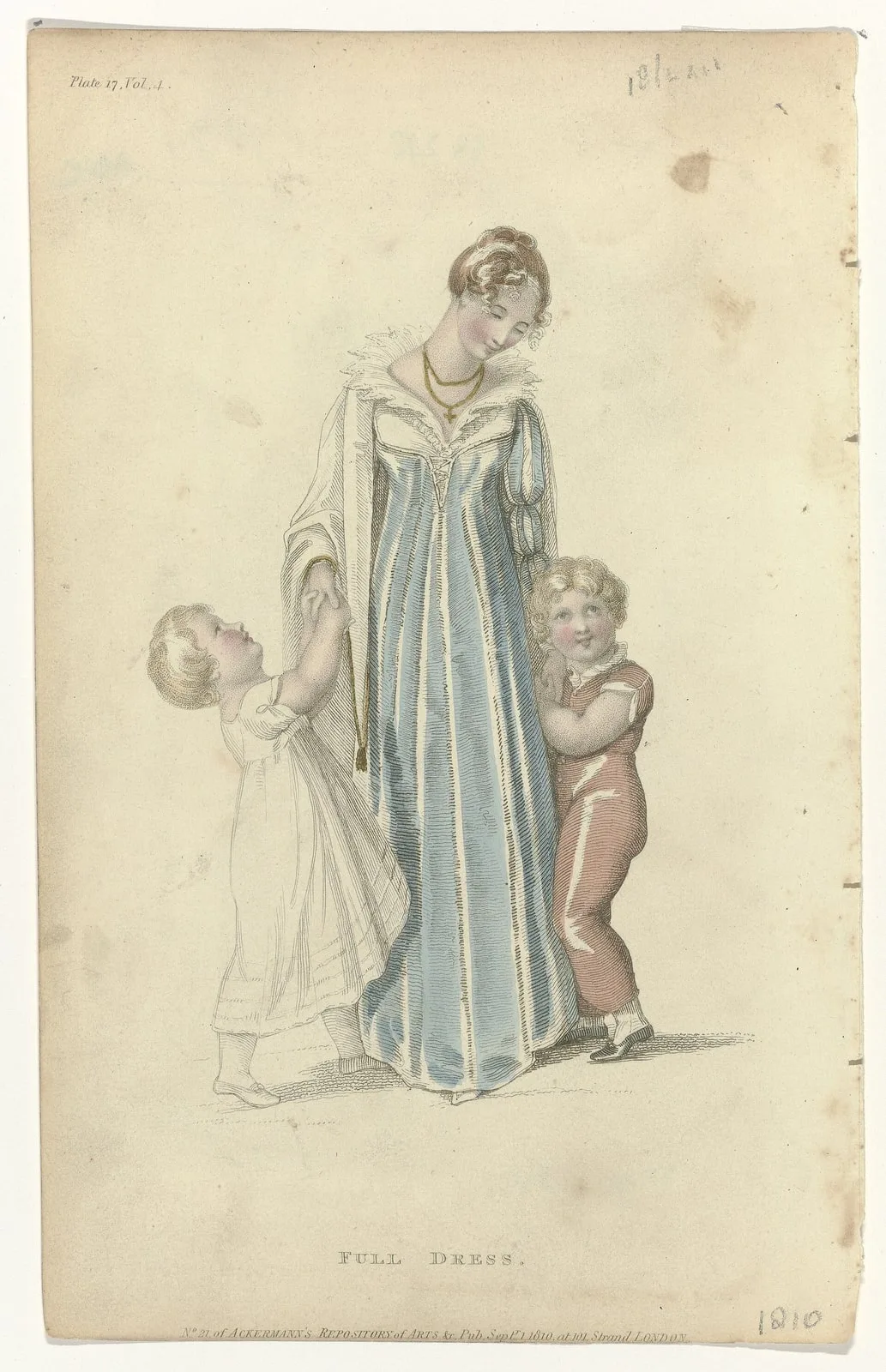 Ackermann's Repository of Arts, 1 september 1810, Plate 17, Vol. 4, No. 21 Full Dress., RP-P-2009-2600