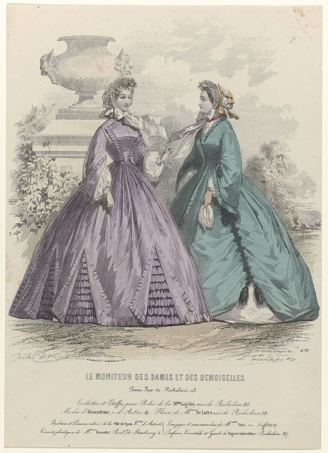 Moniteur des Dames et des Demoiselles, ca. 1863, No. 670 Toilettes et Etoffes (..), RP-P-2009-1575