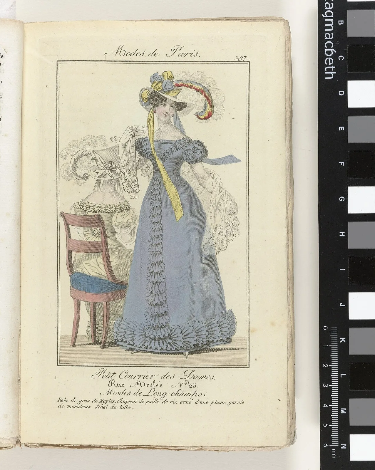 Petit Courrier des Dames 1825 (297) Petit Courrier des Dames, ou Nouveau Journal des Modes, des Théatres, de la Litterature et des Arts (serietitel), BI-1938-0114A-35