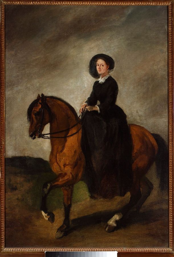 Portrait of Celina, artist’s daughter, on horseback