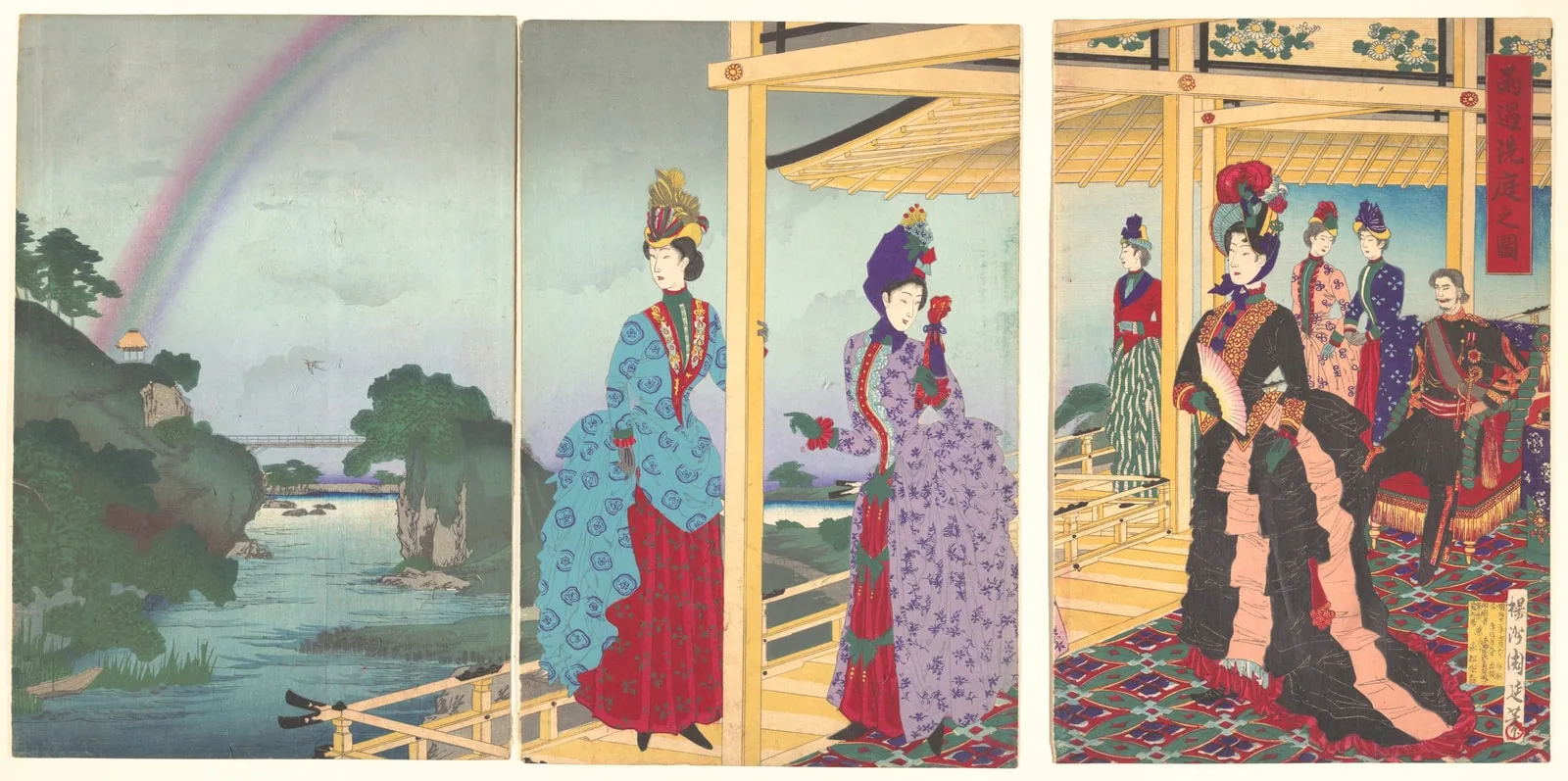 A Garden Refreshed by the Passing Rain (Ukasentei no zu)