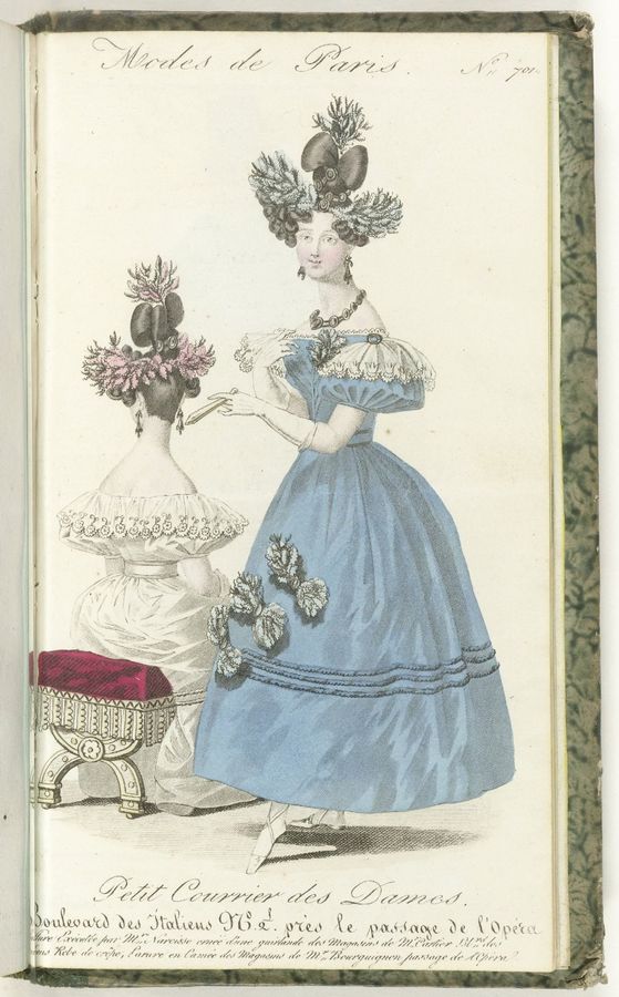 Petit Courrier des Dames, 15 février 1830, No. 701 : Coiffure Exécutée Par M.r Narcisse...