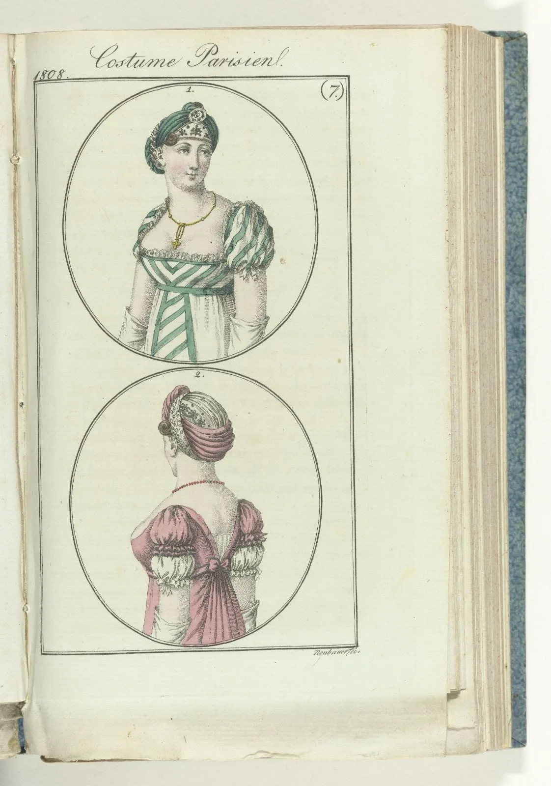 Journal des Dames et des Modes, editie Frankfurt 15 Février 1808, Costume Parisien (7)