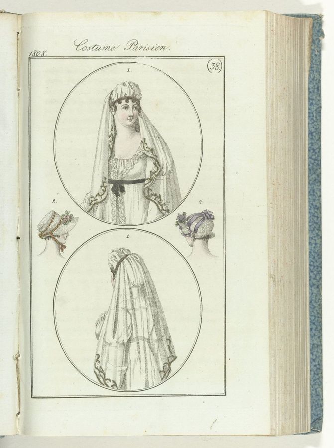 Journal des Dames et des Modes, editie Frankfurt 18 septembre 1808, Costume Parisien (38)