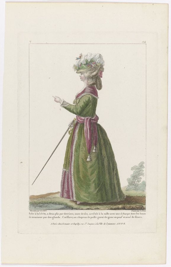 Gallerie des Modes et Costumes Français, 1779, V 124 : Robe à la Levit (...)
