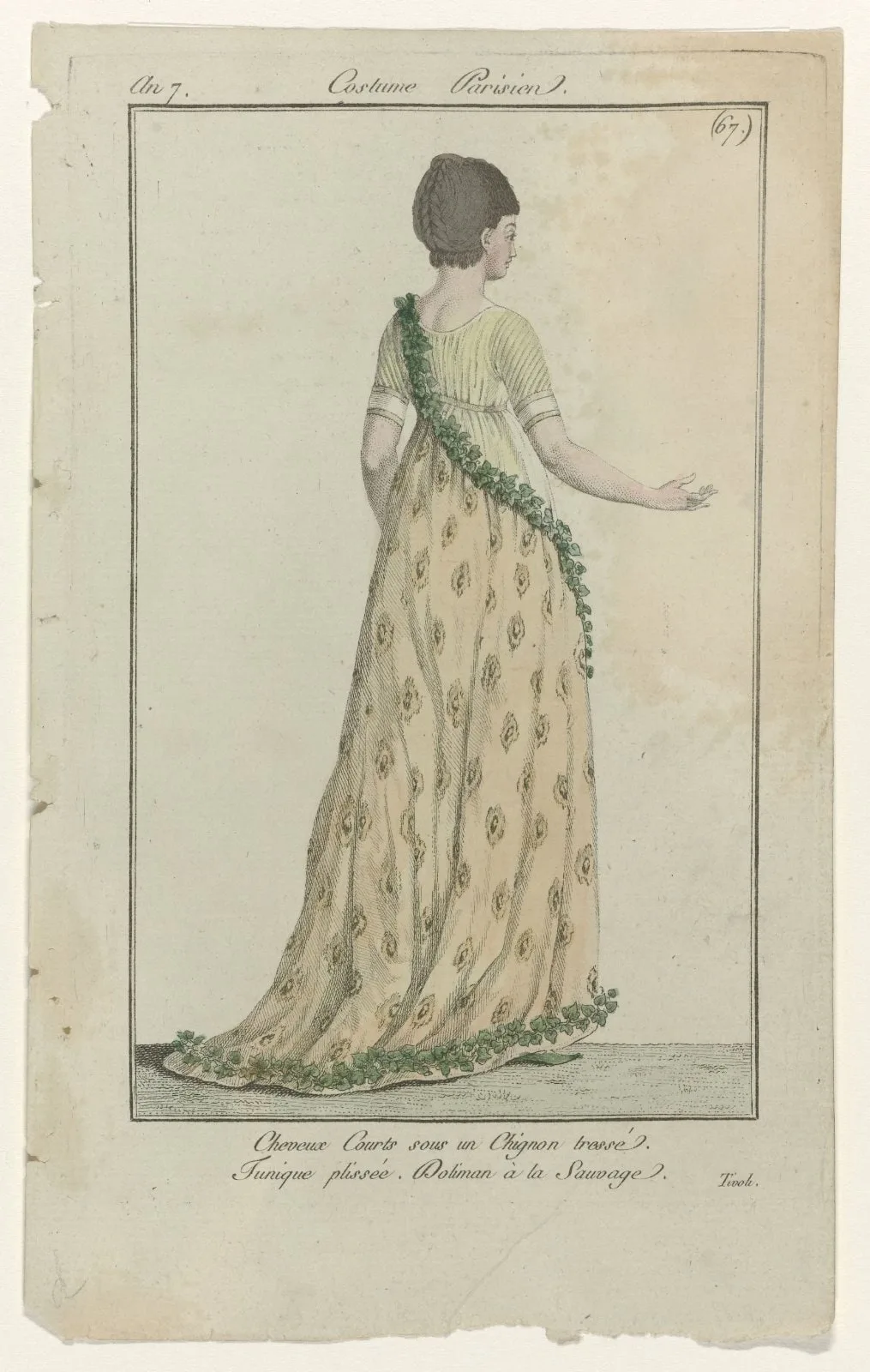 Journal des Dames et des Modes, Costume Parisien, 11 octobre 1798, An 7 (67) : Cheveux Courts (...)