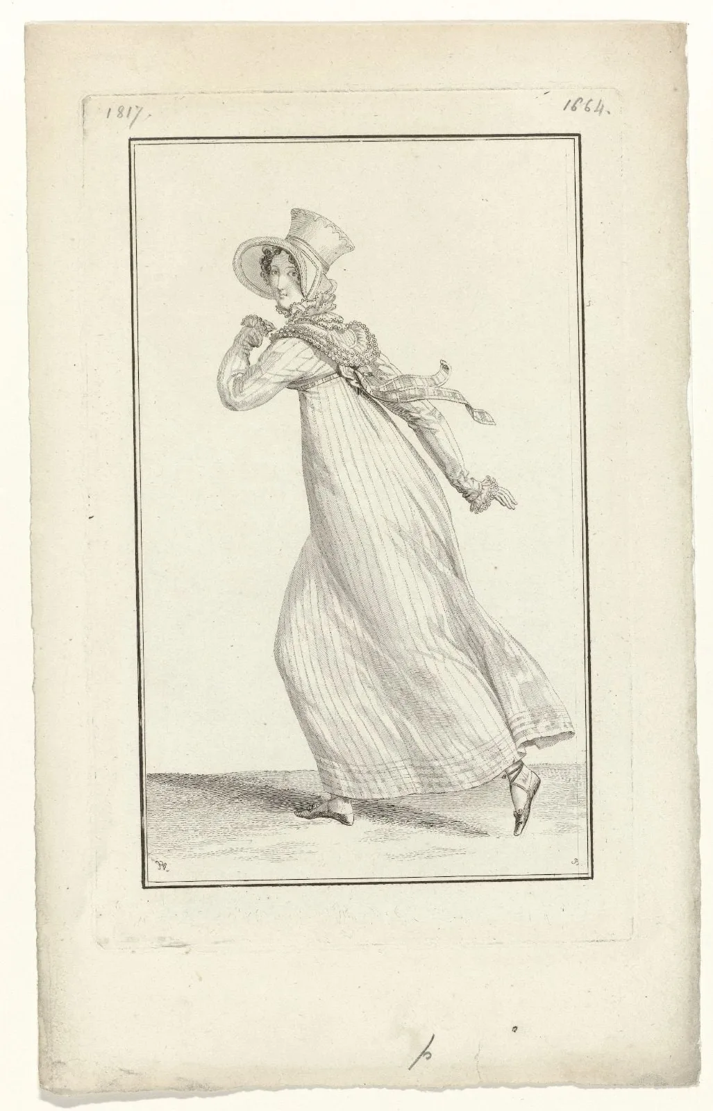 Journal des Dames et des Modes, Costume Parisien, 25 juillet 1817 (1664)