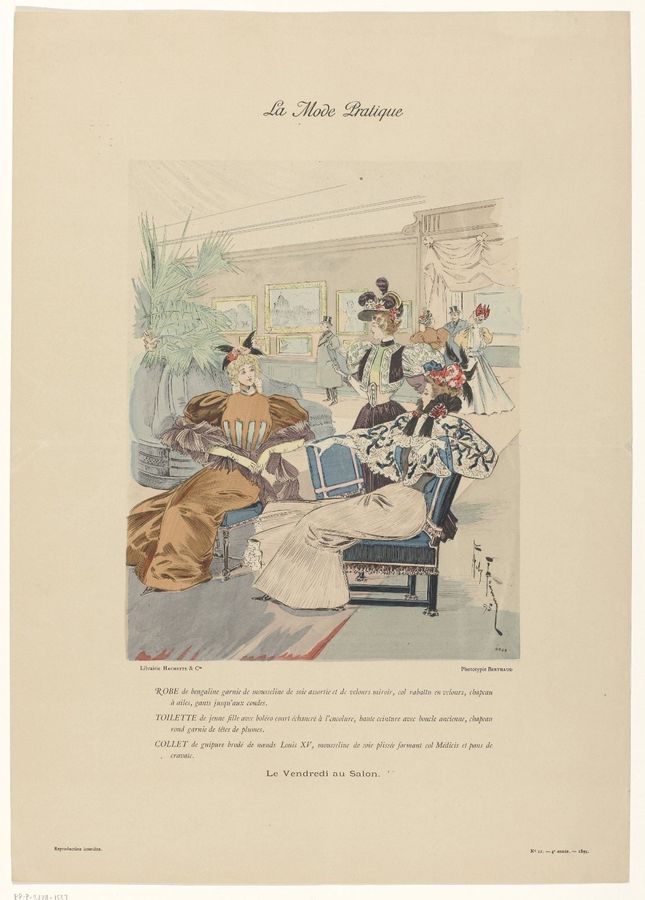 La Mode Pratique, 1895, 4e année, No. 22 : Le Vendredi au Salon (...)