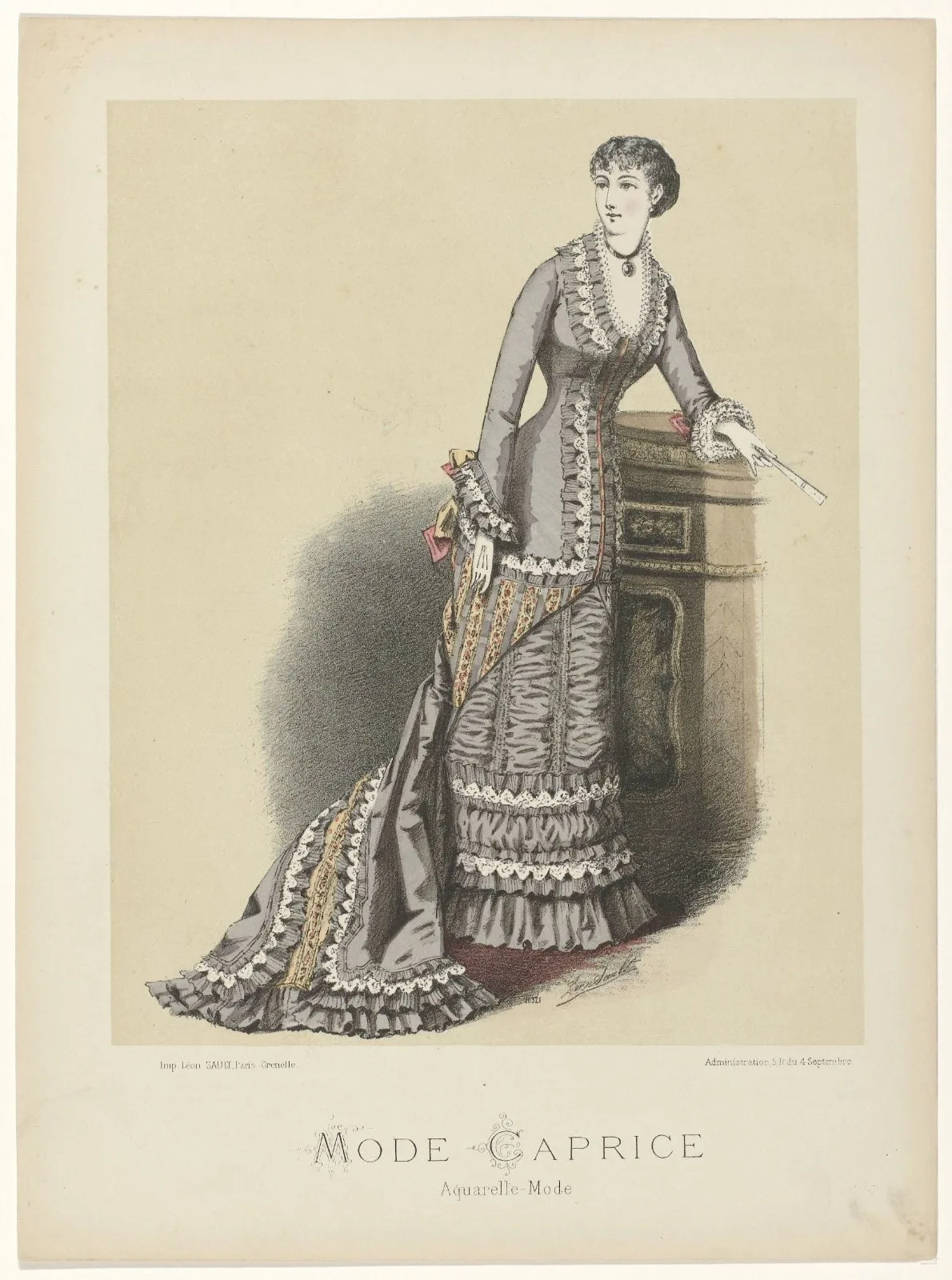 Mode Caprice, 1886 No. 10321 : Aquarelle-Mode