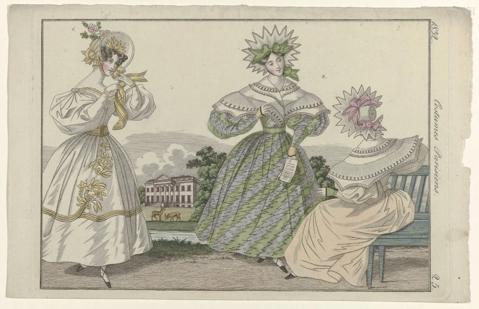 Journal des Dames et des Modes, editie Frankfurt, 1832, Costumes Parisiens, No. 25