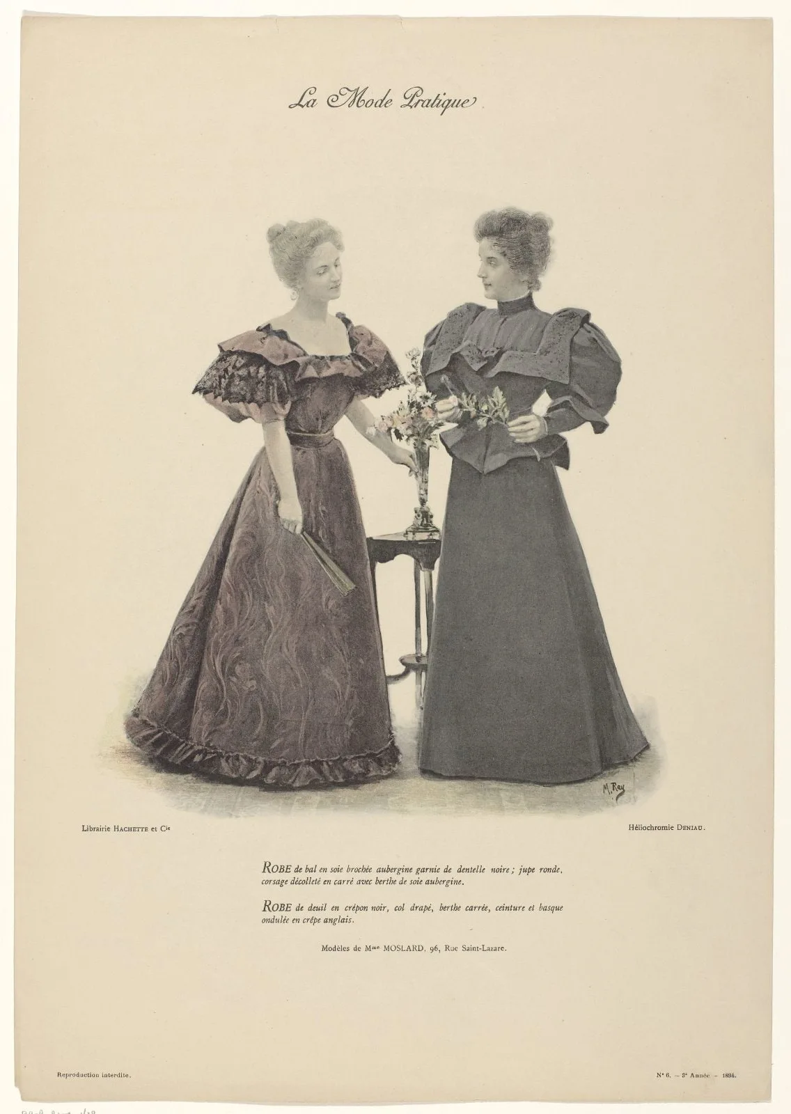 La Mode Pratique, 1894, 3e année, No. 6: Robe de bal (...)