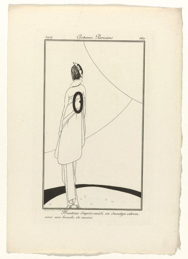 Journal des Dames et des Modes, Costumes Parisiens, 1914, No. 160 : Manteau d'après-midi, (...)