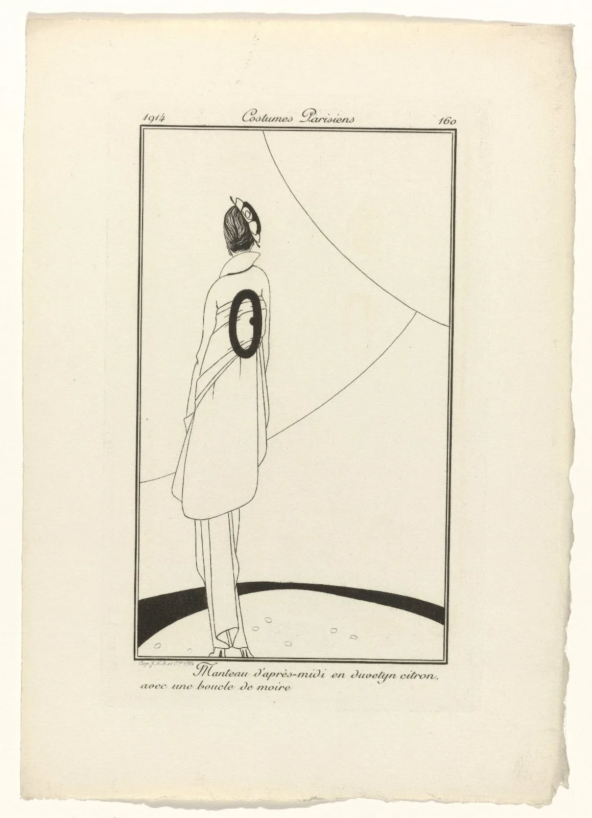 Journal des Dames et des Modes, Costumes Parisiens, 1914, No. 160 : Manteau d'après-midi, (...)