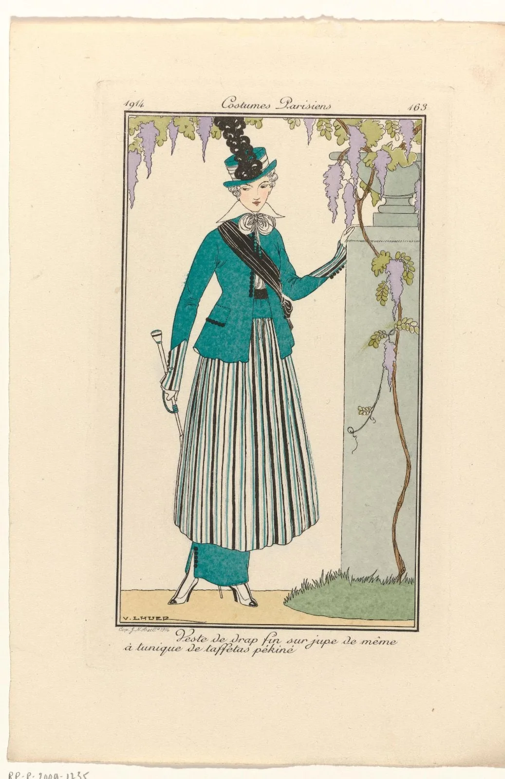 Journal des Dames et des Modes, Costumes Parisiens, 1914, No. 163 : Veste de drap (...)