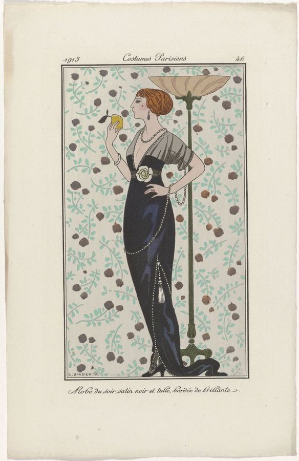Journal des Dames et des Modes, Costumes Parisiens, 1913, No. 46 : Robe du soir..