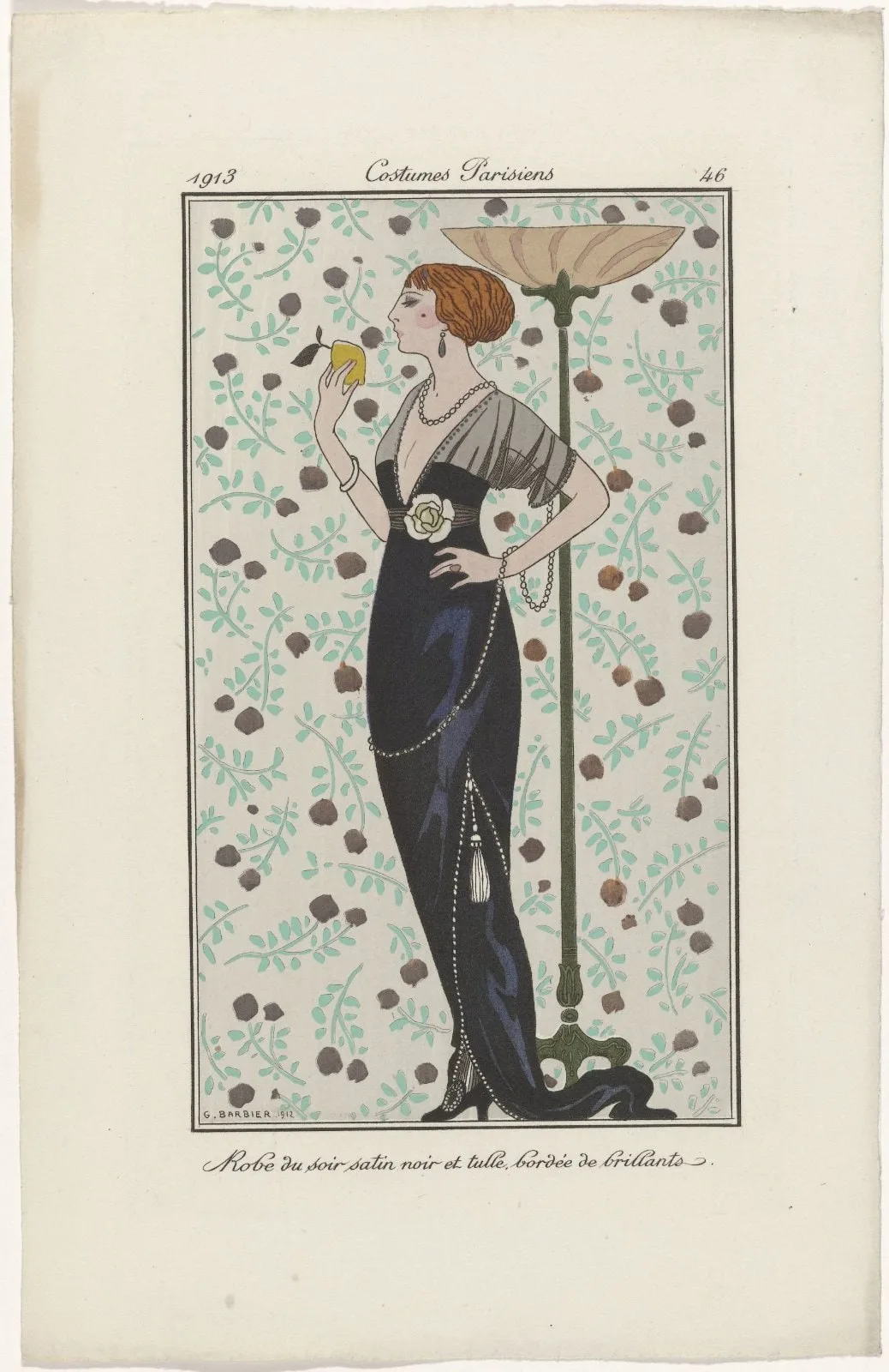 Journal des Dames et des Modes, Costumes Parisiens, 1913, No. 46 : Robe du soir..