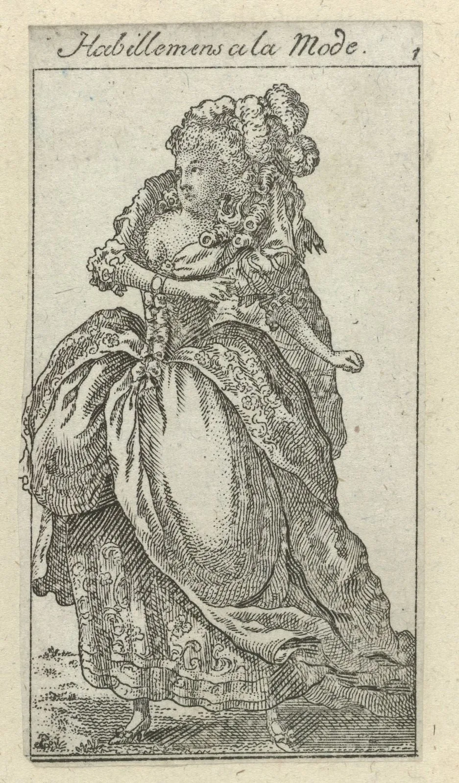 Habillemens a la Mode, 1784-1785, No. 1