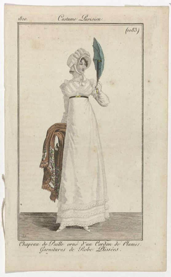 Journal des Dames et des Modes, Costume Parisien, 25 août 1810, (1083): Chapeau de paill (...)