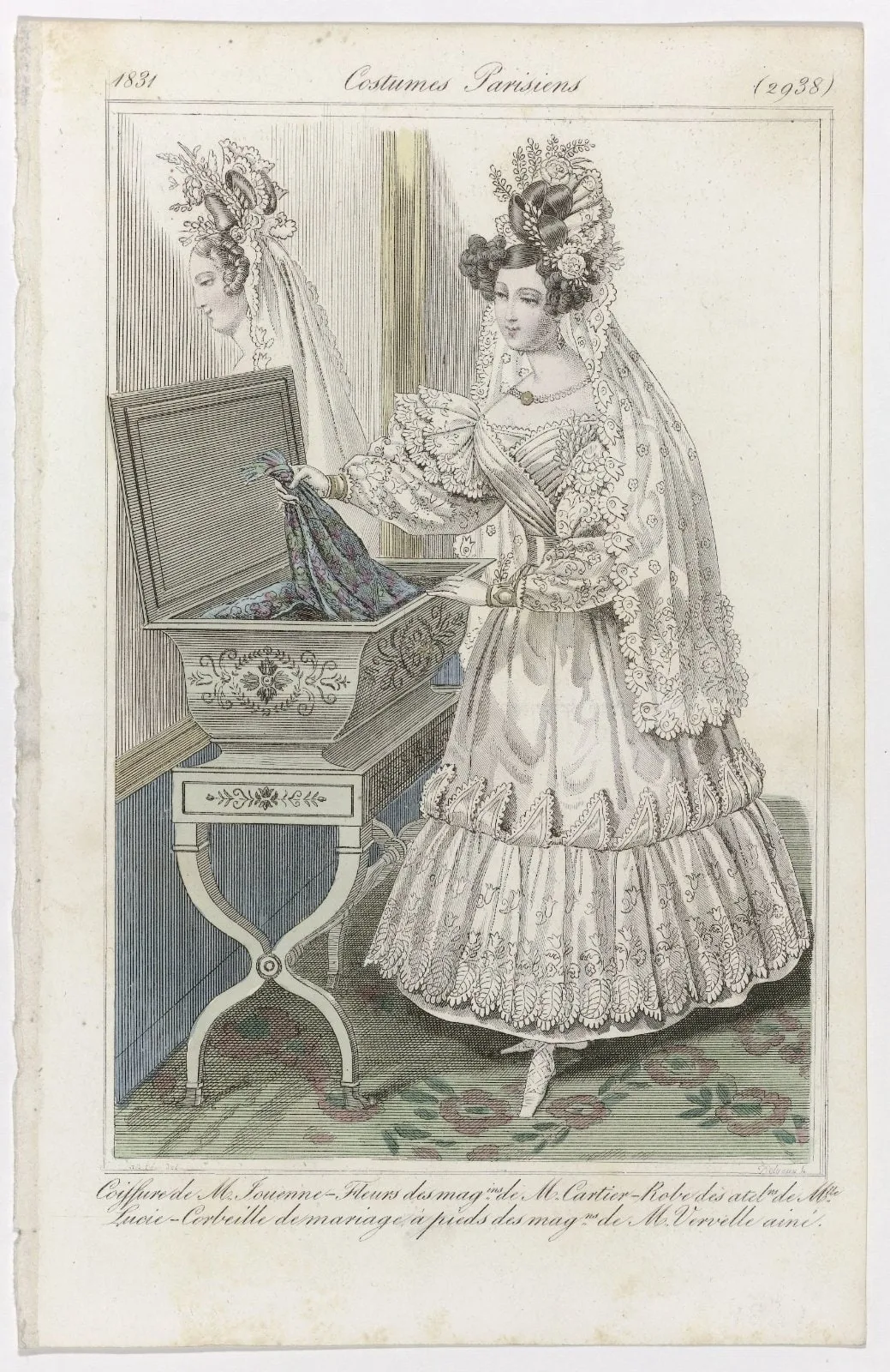 Journal des Dames et des Modes, Costumes Parisiens, 25 novembre 1831, (2938): Coiffure de M. Jouenn (...)