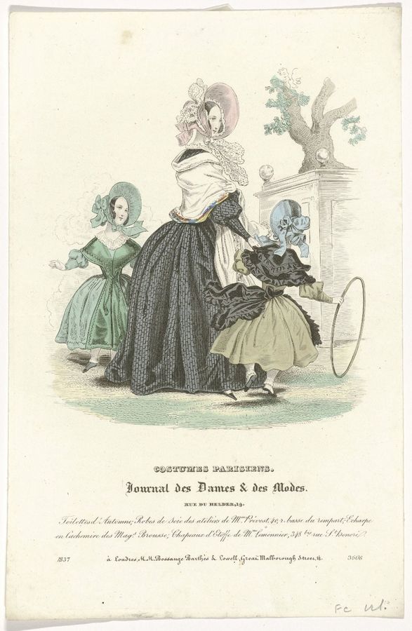 Journal des Dames et des Modes, Costumes Parisiens, 1837, (3506): Toilettes d'Automn (...)