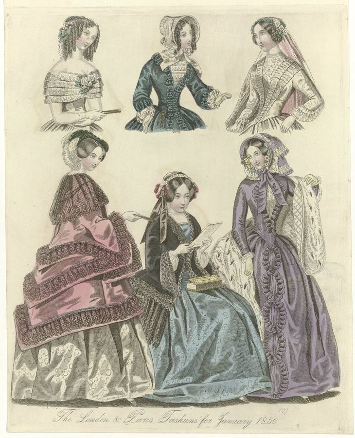 The World of Fashion, january 1850 : The London & Paris Fashions (...)