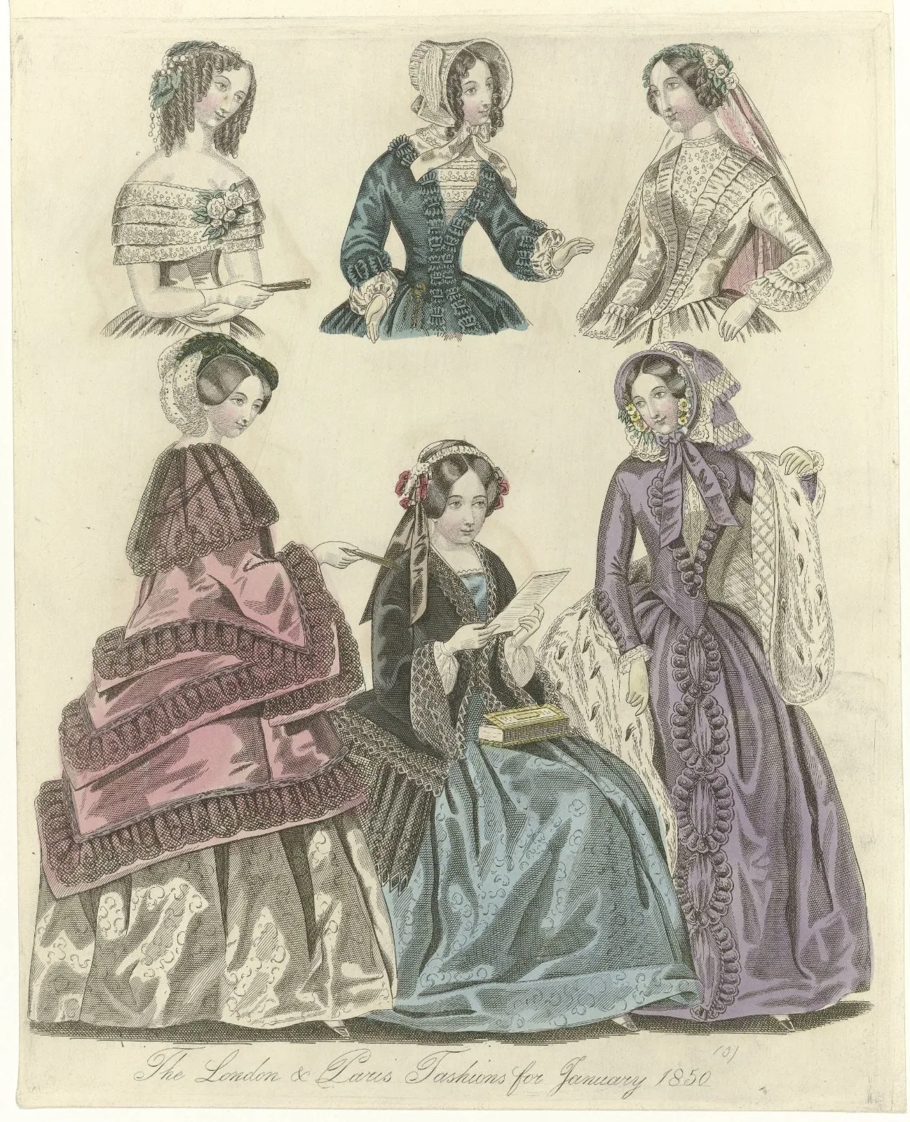 The World of Fashion, january 1850 : The London & Paris Fashions (...)