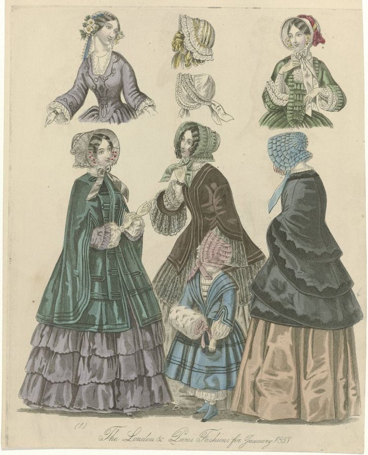 The World of Fashion, january 1851 : The London & Paris Fashions (...)