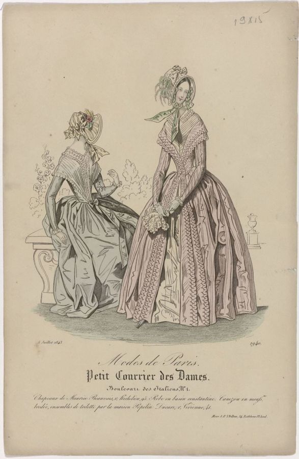 Petit Courrier des Dames, 5 jullet 1843, No. 1940 : Chapeaux de Maurice Beauvais (...)