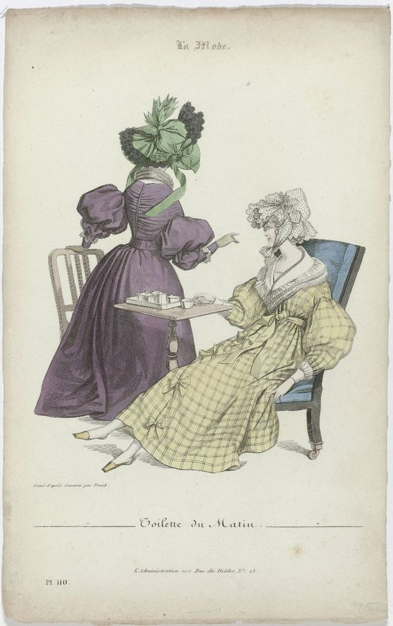 La Mode, 1831, Pl. 110, T.1 : Toilette du matin