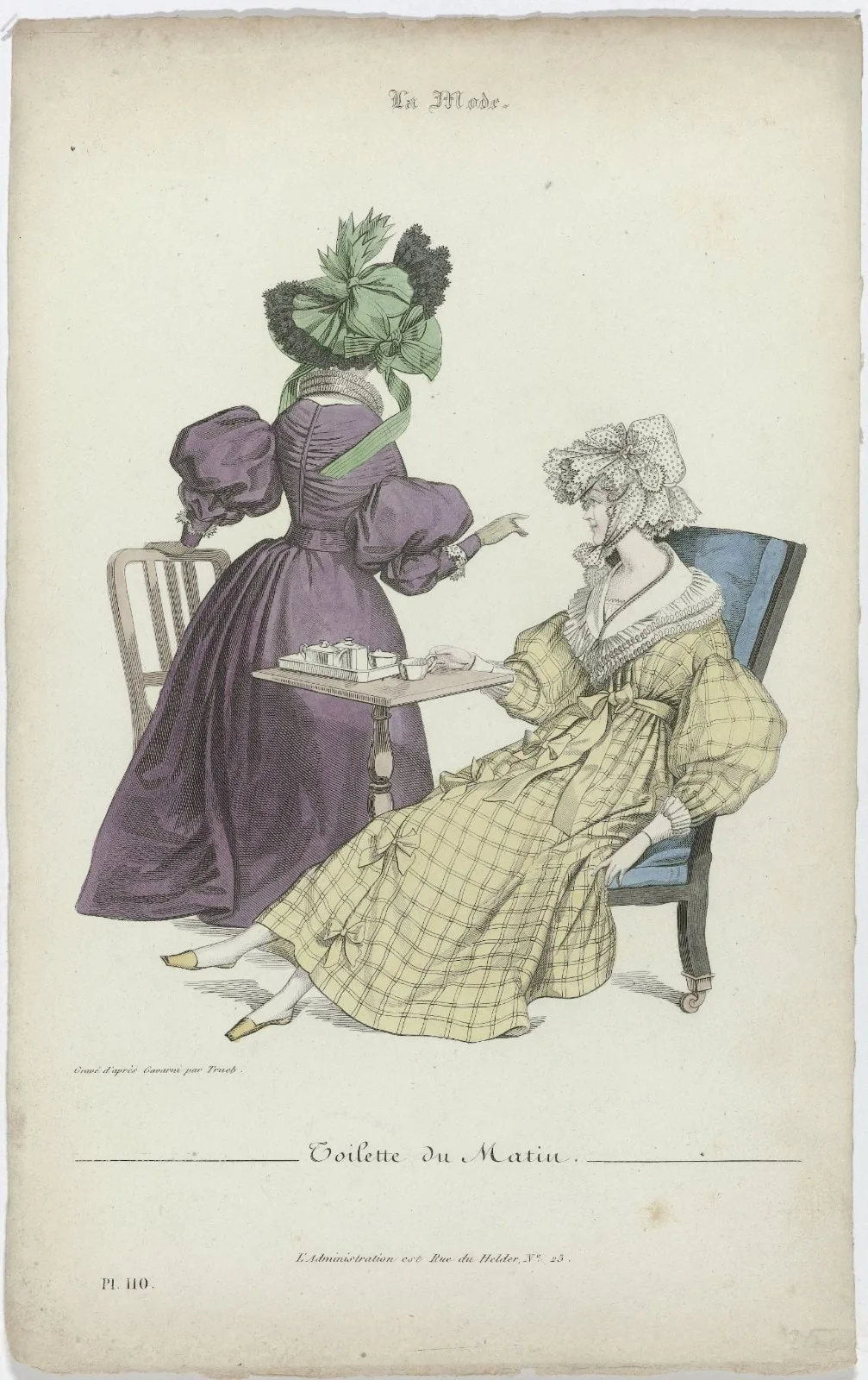La Mode, 1831, Pl. 110, T.1 : Toilette du matin