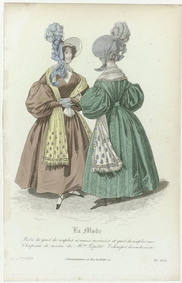 La Mode, 10 novembre 1832, Pl. 264 : Robe de gros de naples (...)