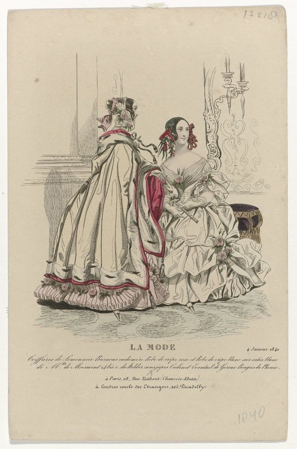 La Mode, 4 janvier 1840 : Coiffures de Lemonnier (...)