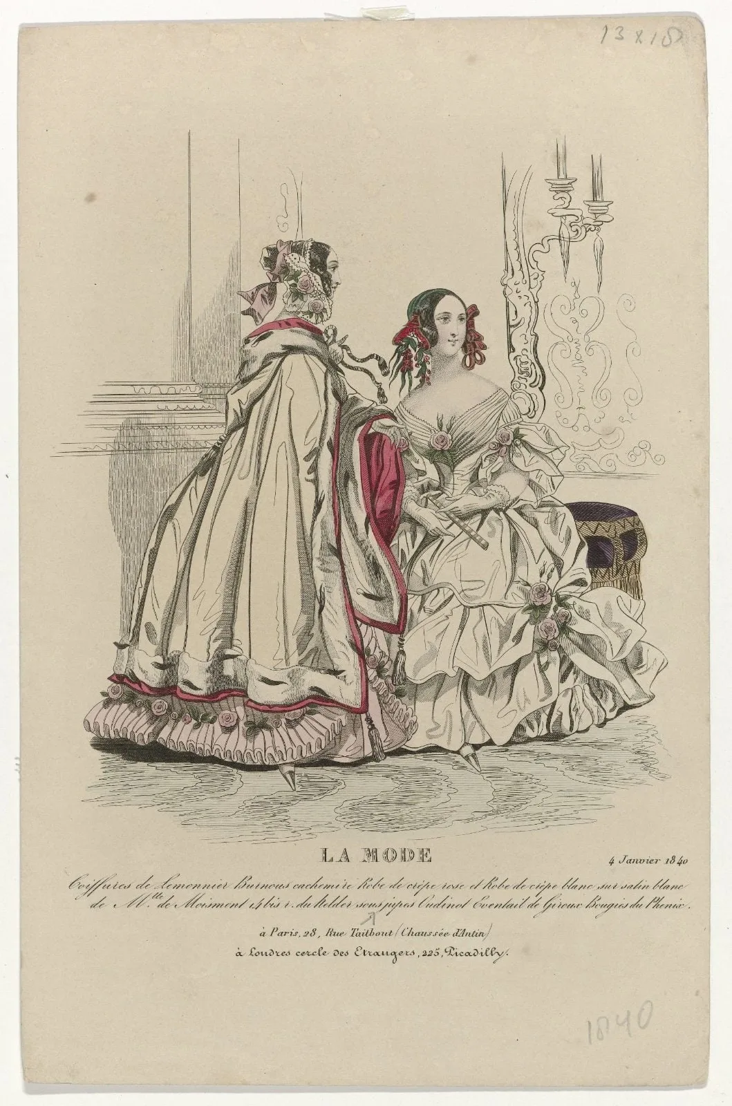 La Mode, 4 janvier 1840 : Coiffures de Lemonnier (...)