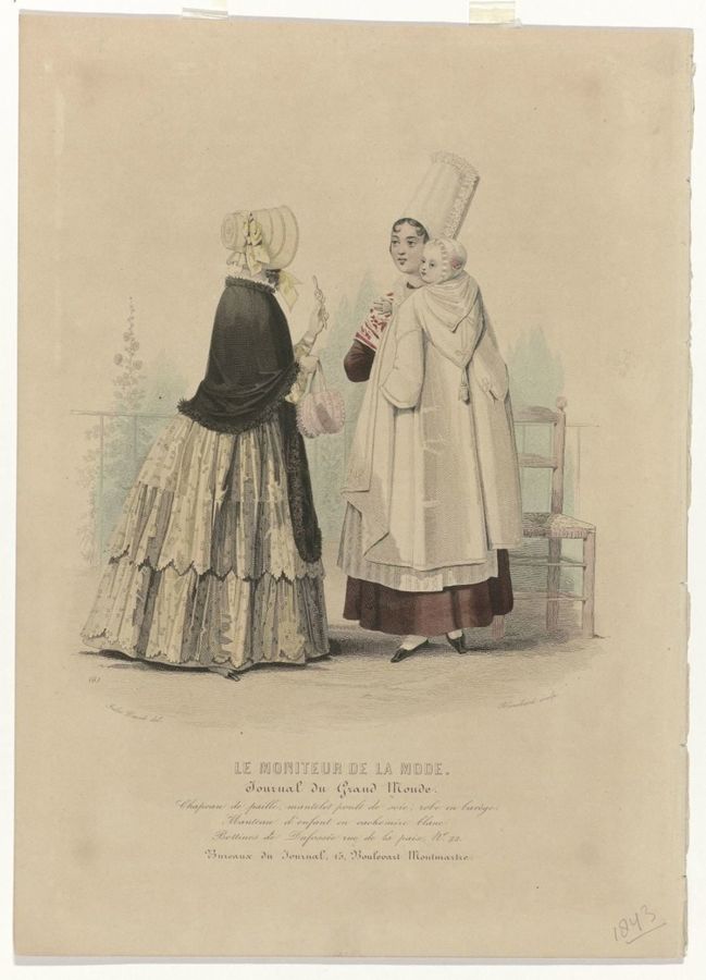 Le Moniteur de la Mode, 1843, No. 6 : Chapeau de paill (...)