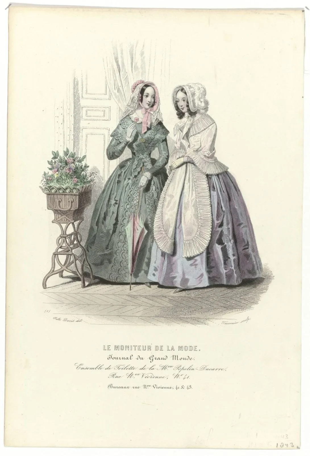 Le Moniteur de la Mode, 1843, No. 1 : Ensemble de Toilett (...)