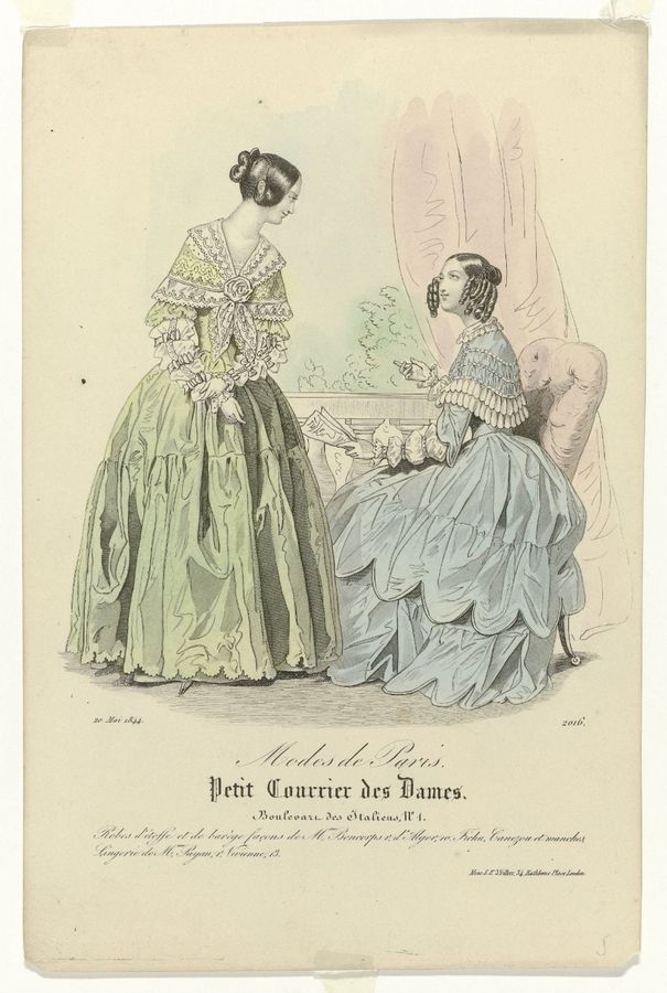 Petit Courrier des Dames, 20 mai 1844, No. 2016 : Robes d'étoff (...)