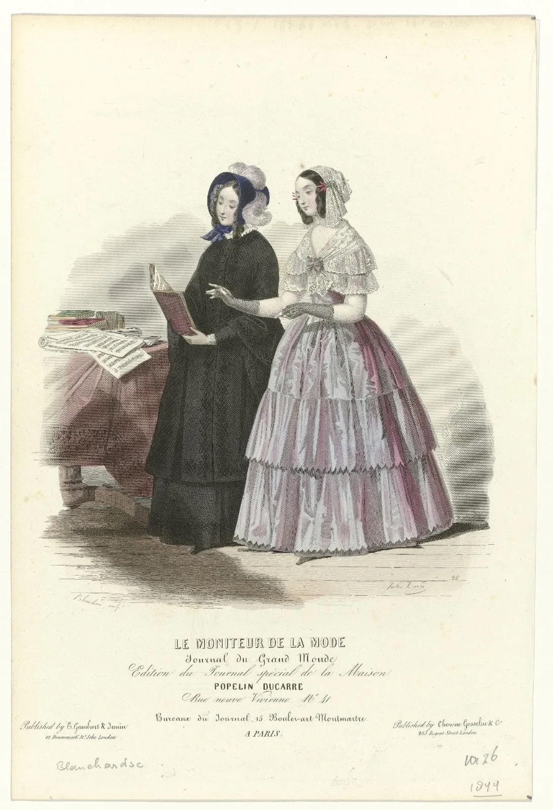 Le Moniteur de la Mode, 1844, No. 26 : Edition du Journal (...)